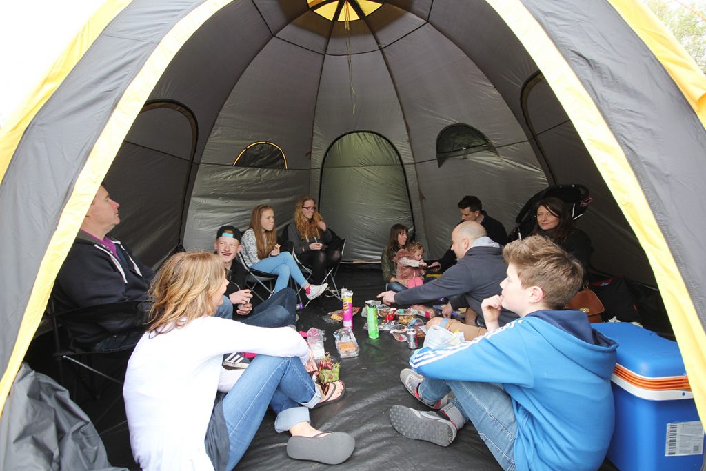 The POD tents connect bringing campers together under one