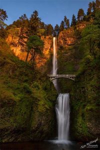 multnomah falls, sunny