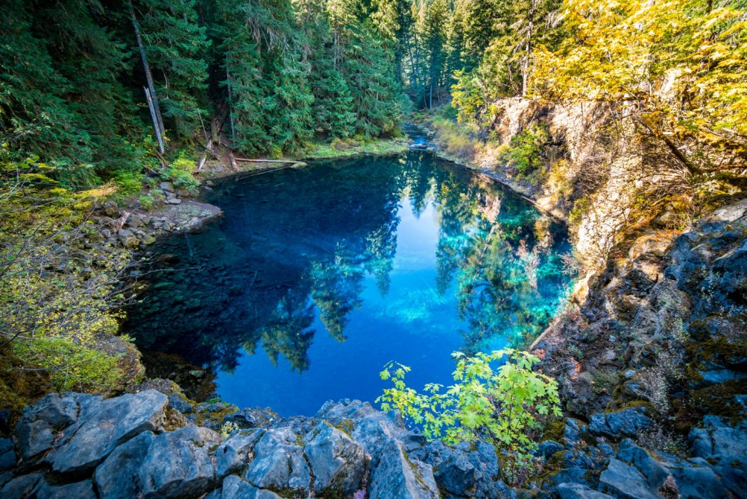 Blue Pool Willamette National Forest Oregon, crooked river