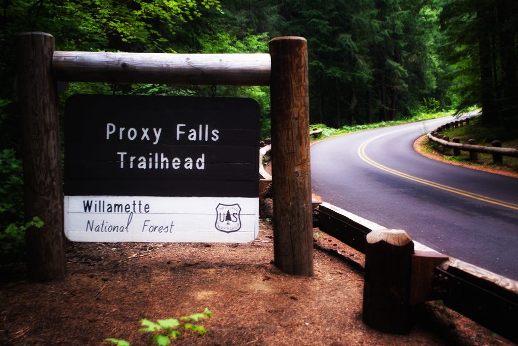 The Proxy Falls Trailhead leads to a gorgeous waterfall near Eugene