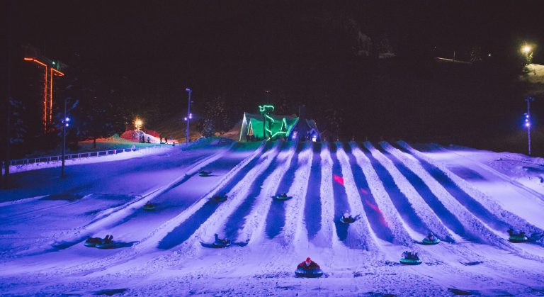 Cosmic Tubing On Mt. Hood Turns The Hill Into A Dance Floor