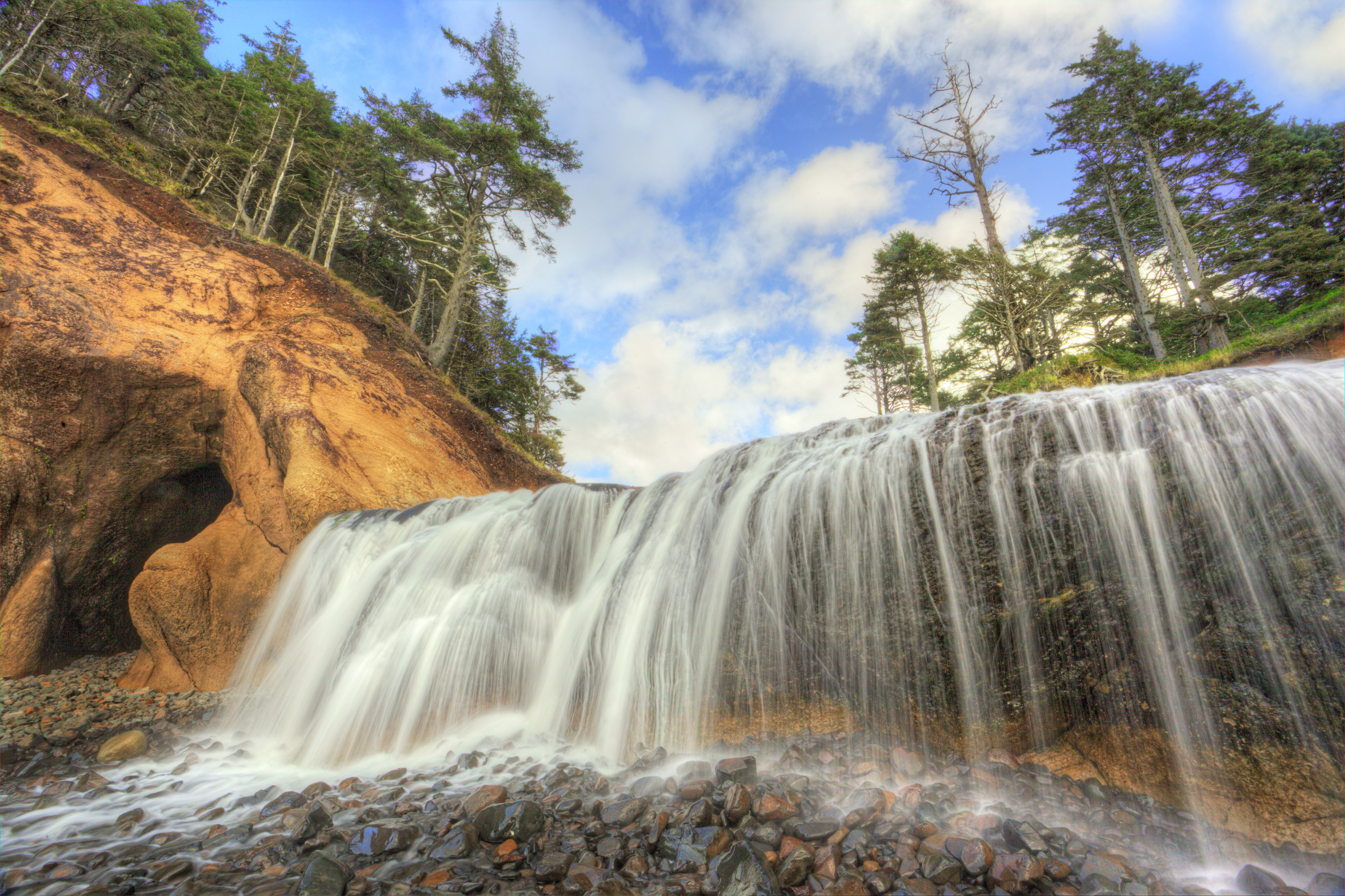 best Oregon beaches hug point waterfall