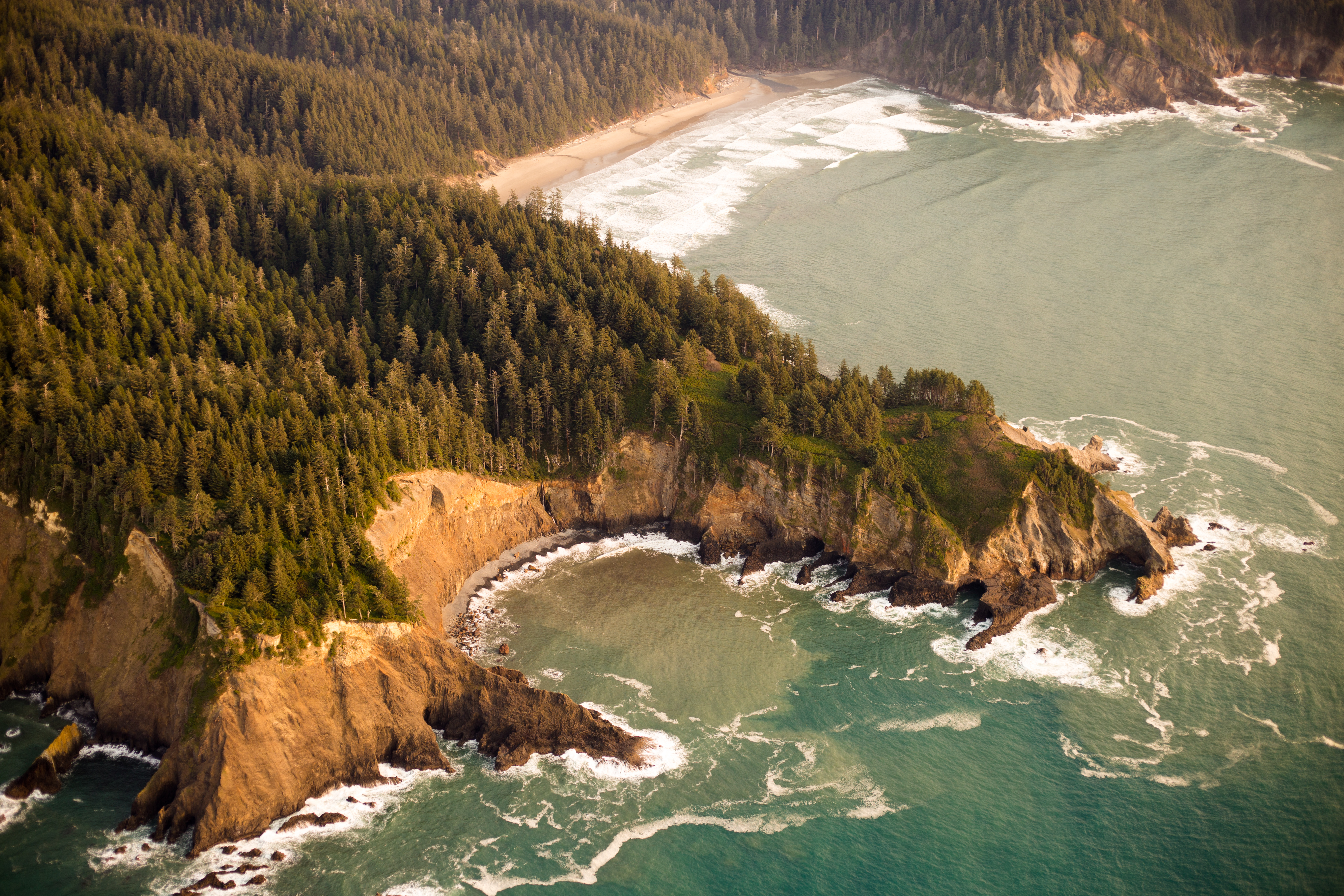 Aerial Shot Of Oregon Beaches
