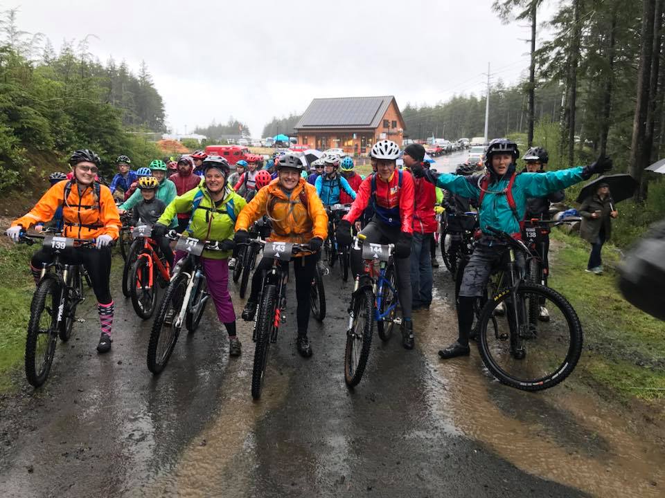 muddy mountain bike