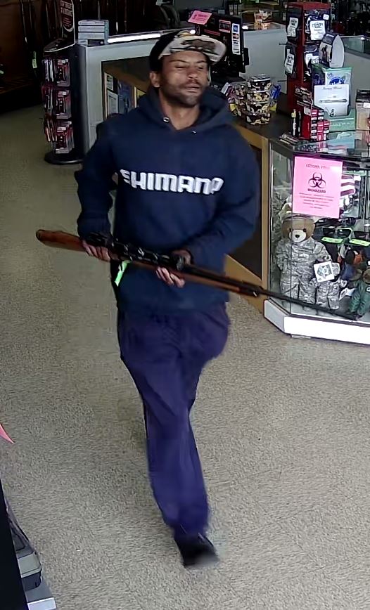 Man steals rifle from Mazama Sporting Goods in Eugene, 500 reward