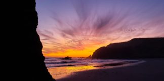 Oregon Coast Sunset at Cape Blanco Lighthouse