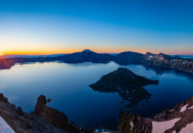 Crater Lake Sunset, places to visit in Oregon
