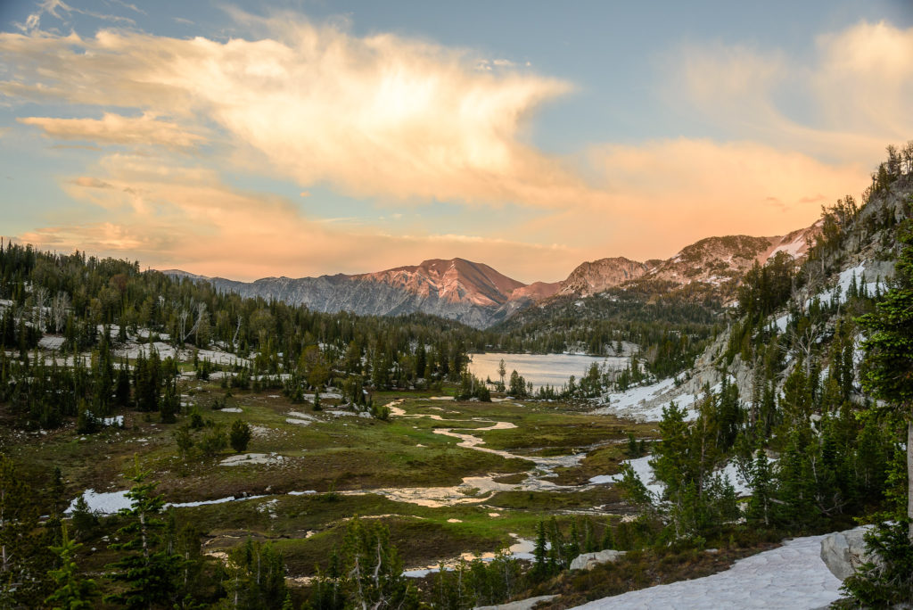 Wallowa Mountains, Northeast Oregon, beautiful sunset 