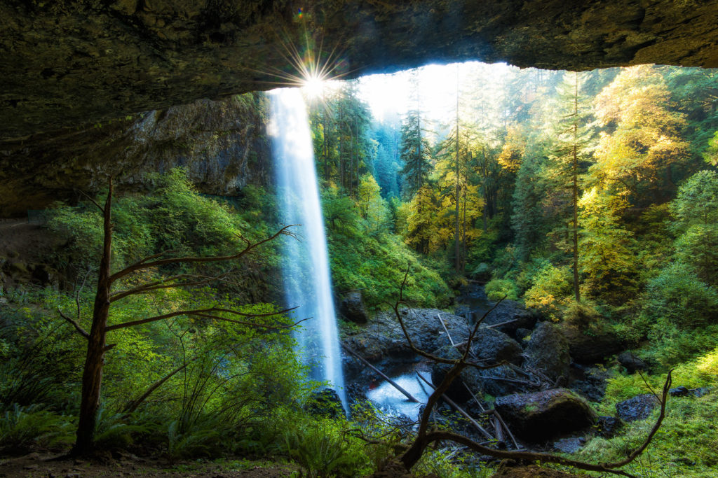 silver falls, waterfall