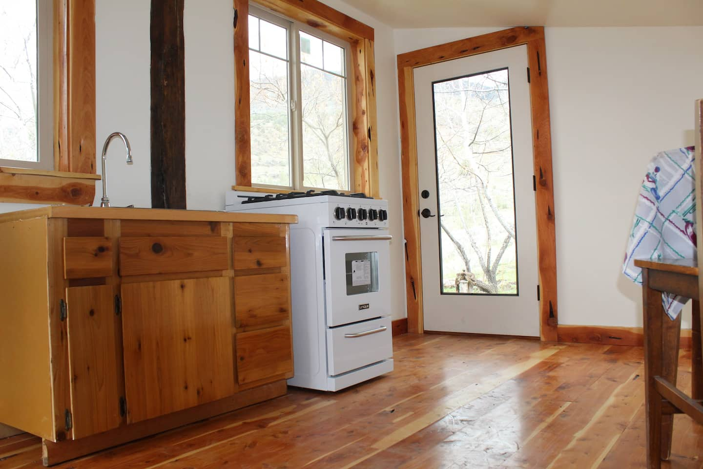 Inside the cook shack at Stellar Cabin