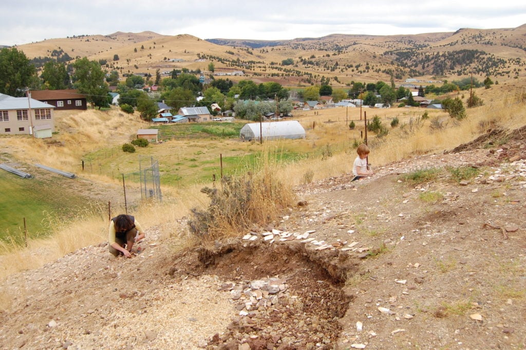 Fossil digging in Fossil Oregon