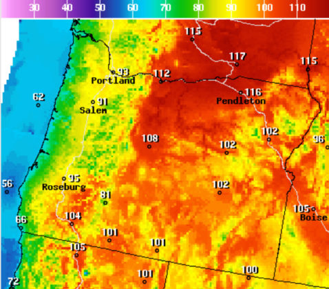 Heatwave Continues In Pacific Northwest As Salem Hits 117 Degrees