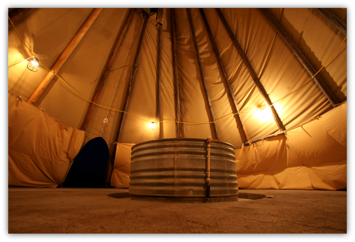 Soaking Tub In Teepee at Crystal Crane