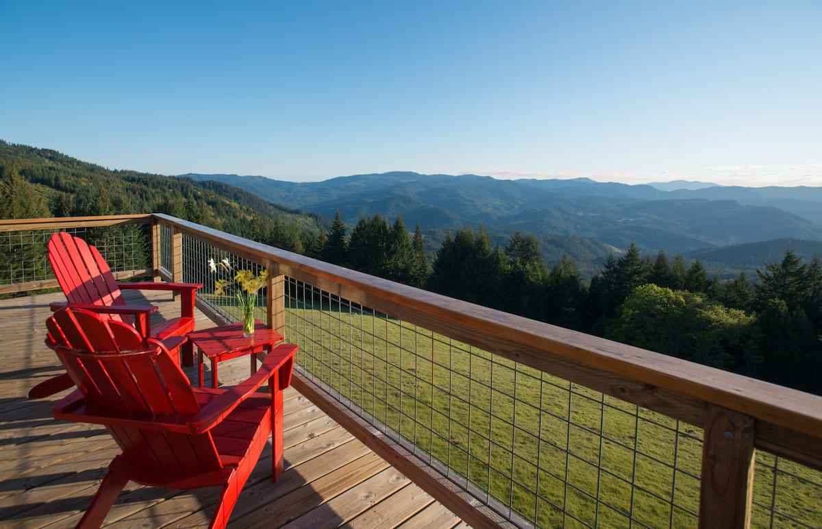 A view from the lookout tower deck