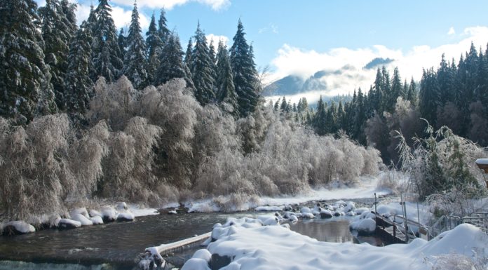 breitenbush river oregon winter