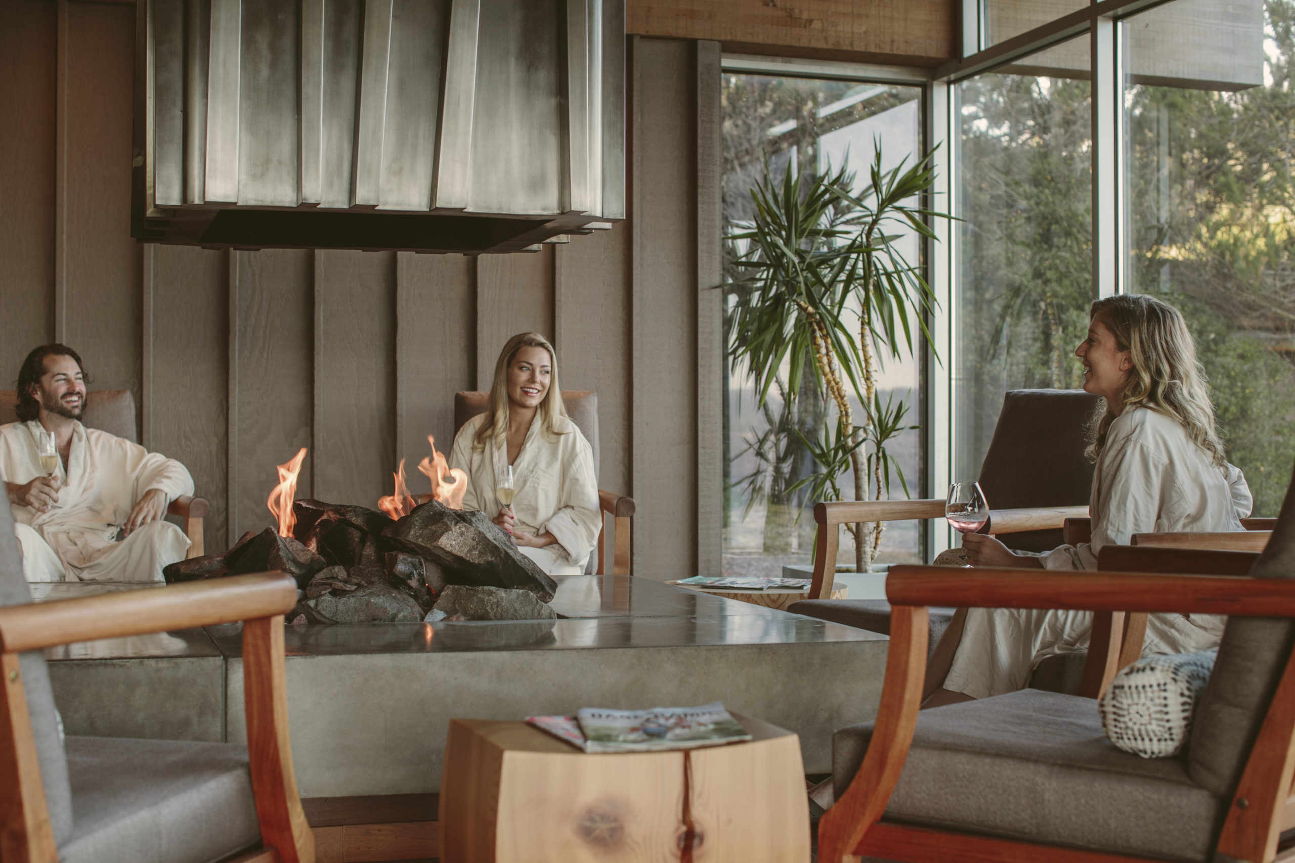Things to do on the Oregon Coast This Weekend - Three people relaxing at Salishan Spa