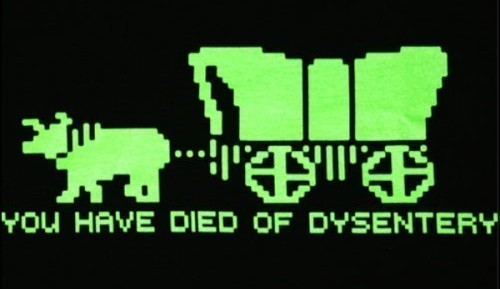 the oregon trail game online died of dysentery