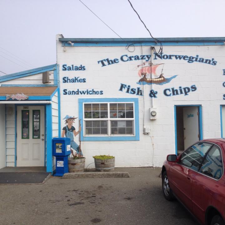 Port Orford Oregon Dining The Crazy Norwegian's Fish And Chips