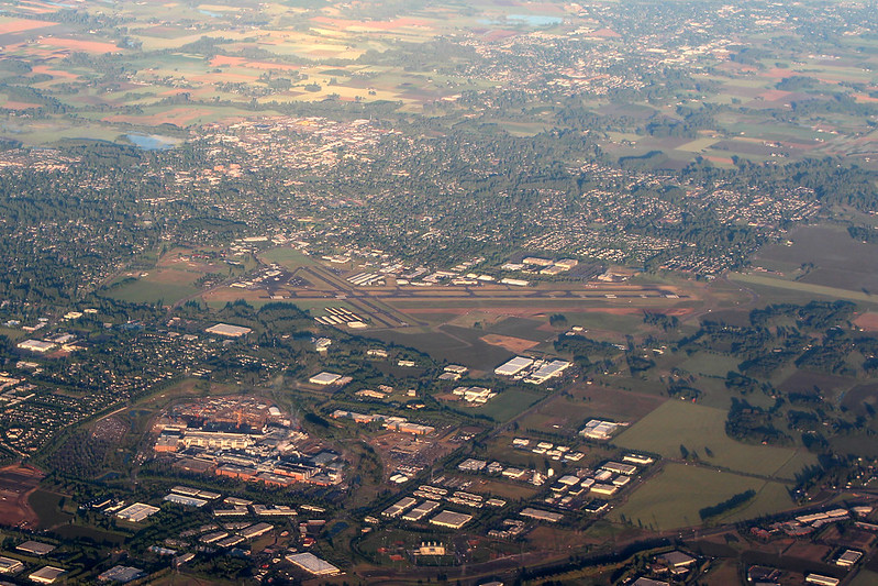 Best places to live in Oregon Hillsboro Airport Aerial Shot