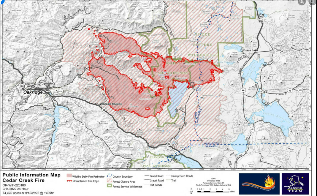 Cedar Creek Fire 0 Contained Forces Evacuations Over Weekend