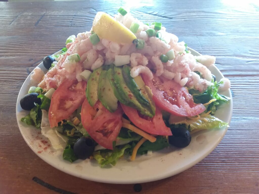 Crab and shrimp louie salad from Dayville cafe Oregon
