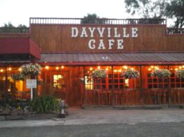 Front of Dayville Cafe Oregon