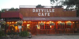 Front of Dayville Cafe Oregon