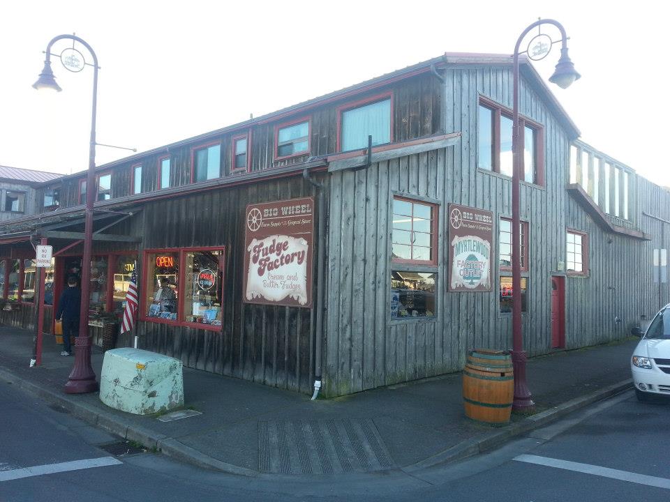 The exterior (wood) of the Big Wheel General Store Bandon Oregon