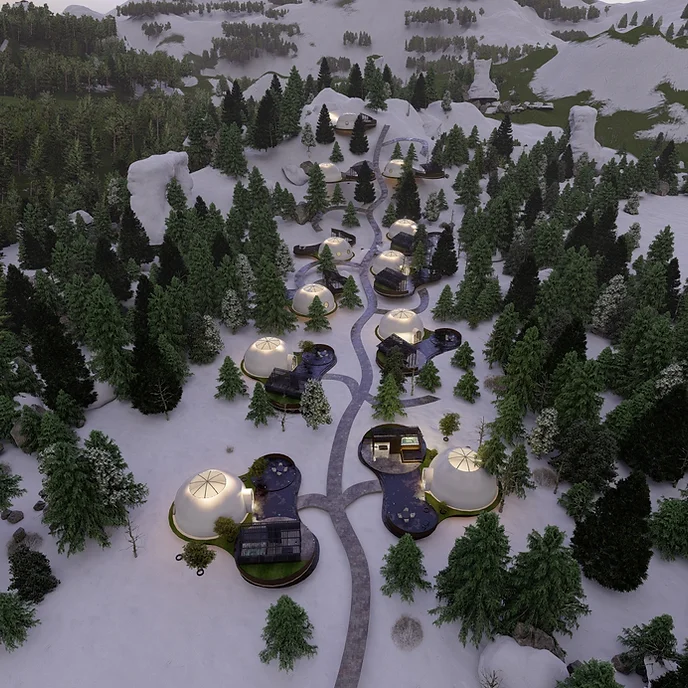 3D artist rendering of the proposed Oculis Lodge