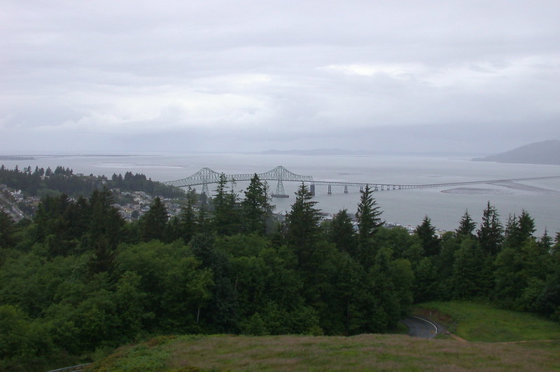 Astoria Oregon from above.