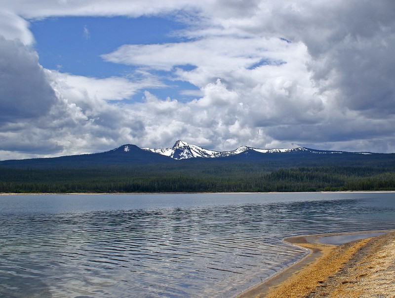 Diamond Peak as seen from Crescent Lake.