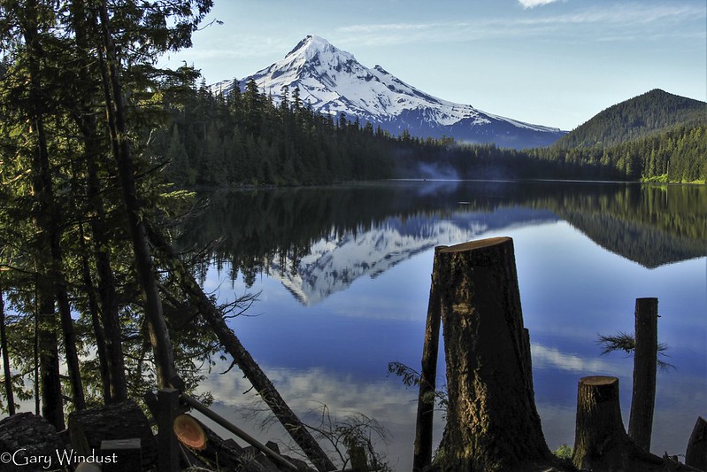 Lost Lake and Mount Hood as seen from the Lost Lake Loop Trail.