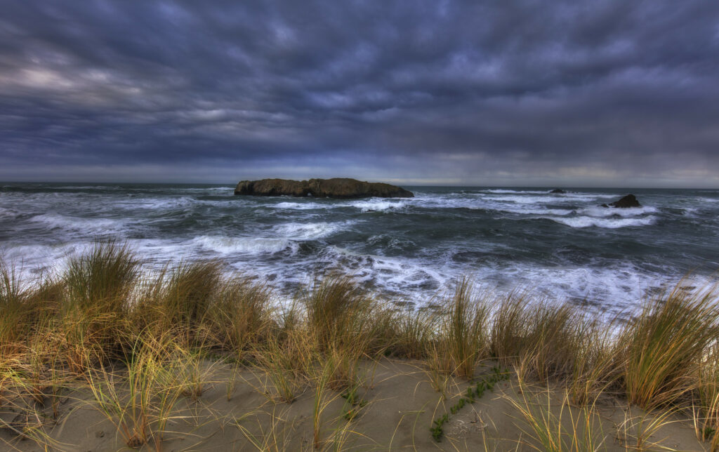 a stormy day at gold beach oregon