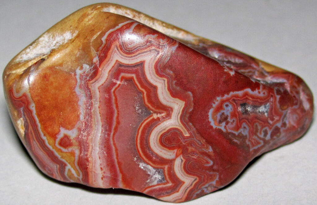 banded polished red agate