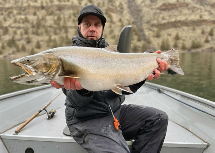 Ryan Mejaski with bull trout