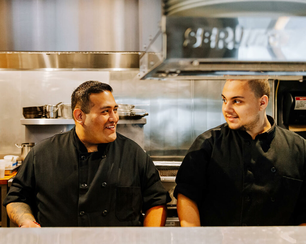 Oshen's Chophouse kitchen staff family