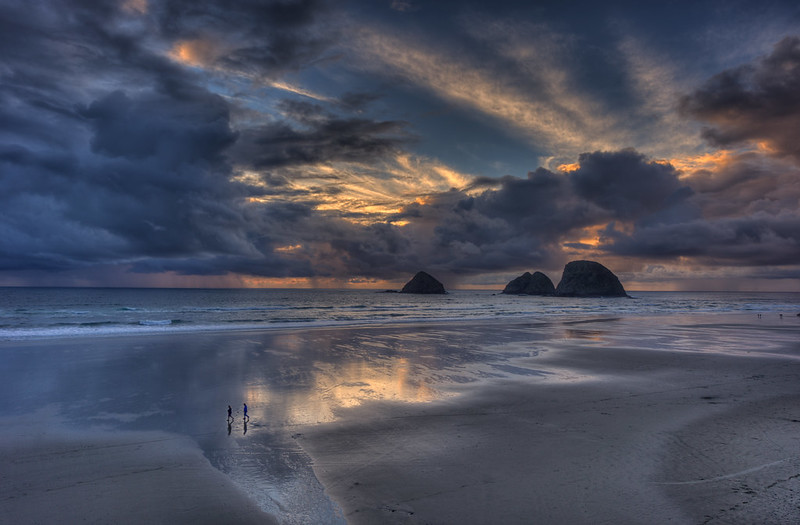 oceanside, oregon, coastal sunset