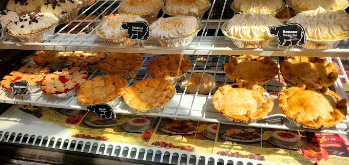 baked goods, pie case