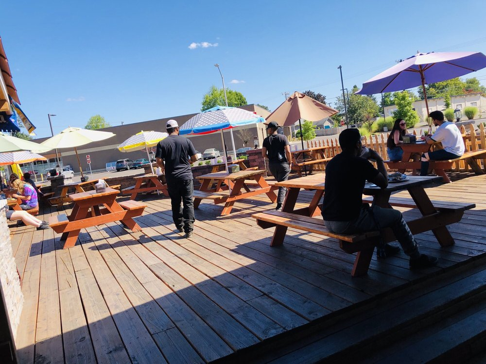 sunny patio