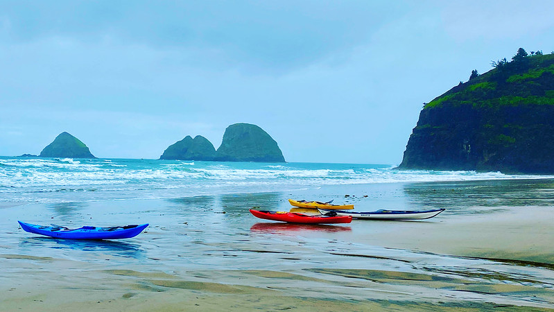 beautiful beach, oceanside, kayaking, oregon