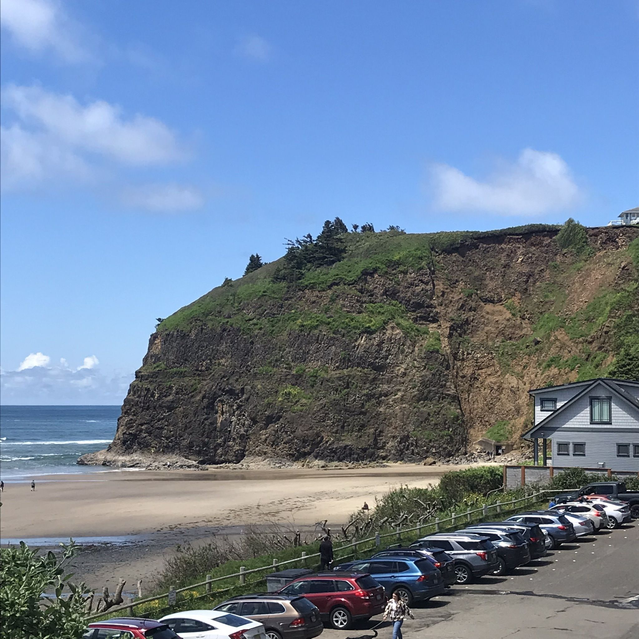 Parking lot and Oceanside Beach