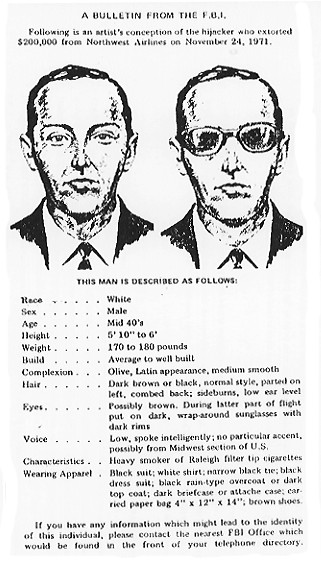 DB Cooper, FBI Wanted Poster
