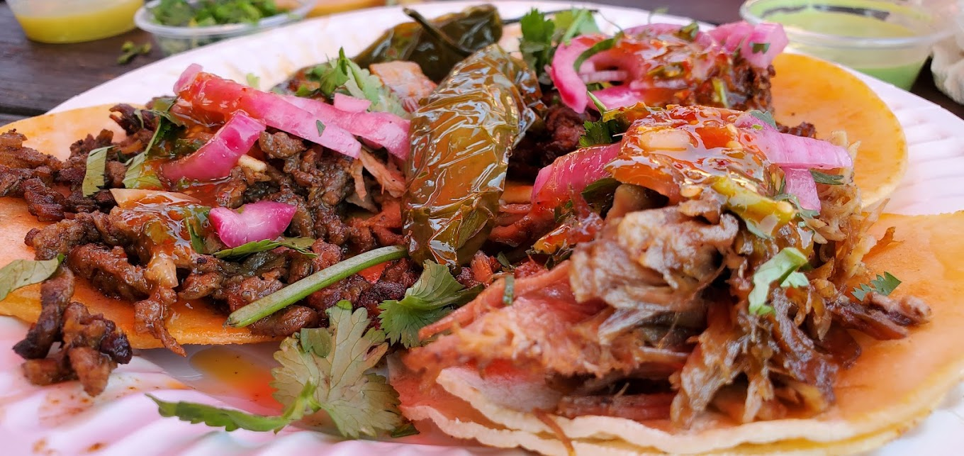 Carnitas and asada tacos