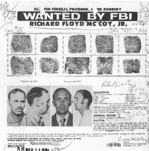 Richard McCoy, DB Cooper, FBI poster