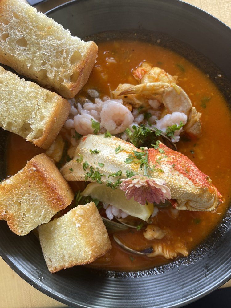 Fishermen's stew with bread. It looks really good.