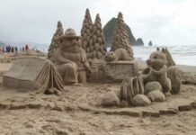 cannon beach sand castle