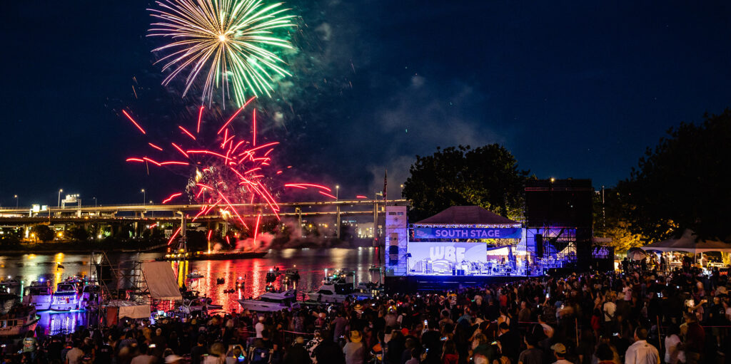 portland, oregon, waterfront blues festival, fourth of july, fireworks, summer 2023