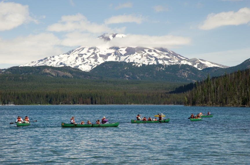 canoes, elk lake, fishing, central oregon