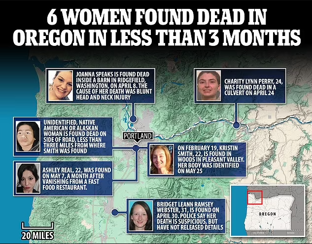 Jesse Lee Calhoun, Person of interest, 2023 Oregon murders, serial killer, bridget webster, charity perry, ashley real, kristin smith