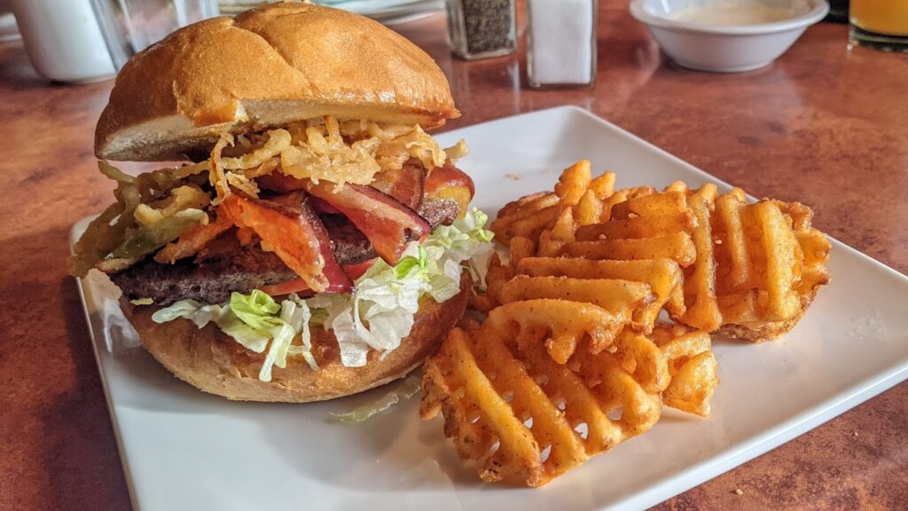 burger and fries